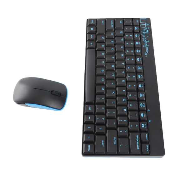 Elowen Wireless Keyboard Mouse Keyboard Mouse Set, Keyboard Mouse Combo 2.4Ghz Keyboard Mouse for PC for Laptop for Computer Black