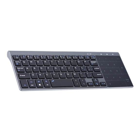 Elowen Wireless KeyboardReliable 2.4GHZ Wireless Connection, Efficient and Sensitive Touchpad, Portable Slim Keyboard Handheld with Touchpad for PC Notebook TV Box, Power Saving Design, Wide range of