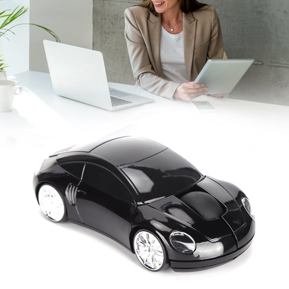 Elowen Wireless Mouse Smart 2.4G Cordless CarShaped Portable Mouse with USB Receiver, for Office Laptop Computer Tablet, Using professional optical positioning technology