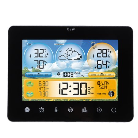 Elowen Wireless Weather Forecast StationWeather Future Forecast Station, Digital Weather Forecast Station with Clock for Monitoring