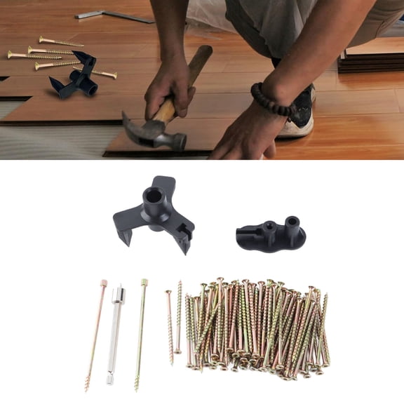 Elowen Wood Floor Repair Kit Floor Repair Kit, Stop Moving Squeak No More Kit with 5 Tools for Hardwood Floors
