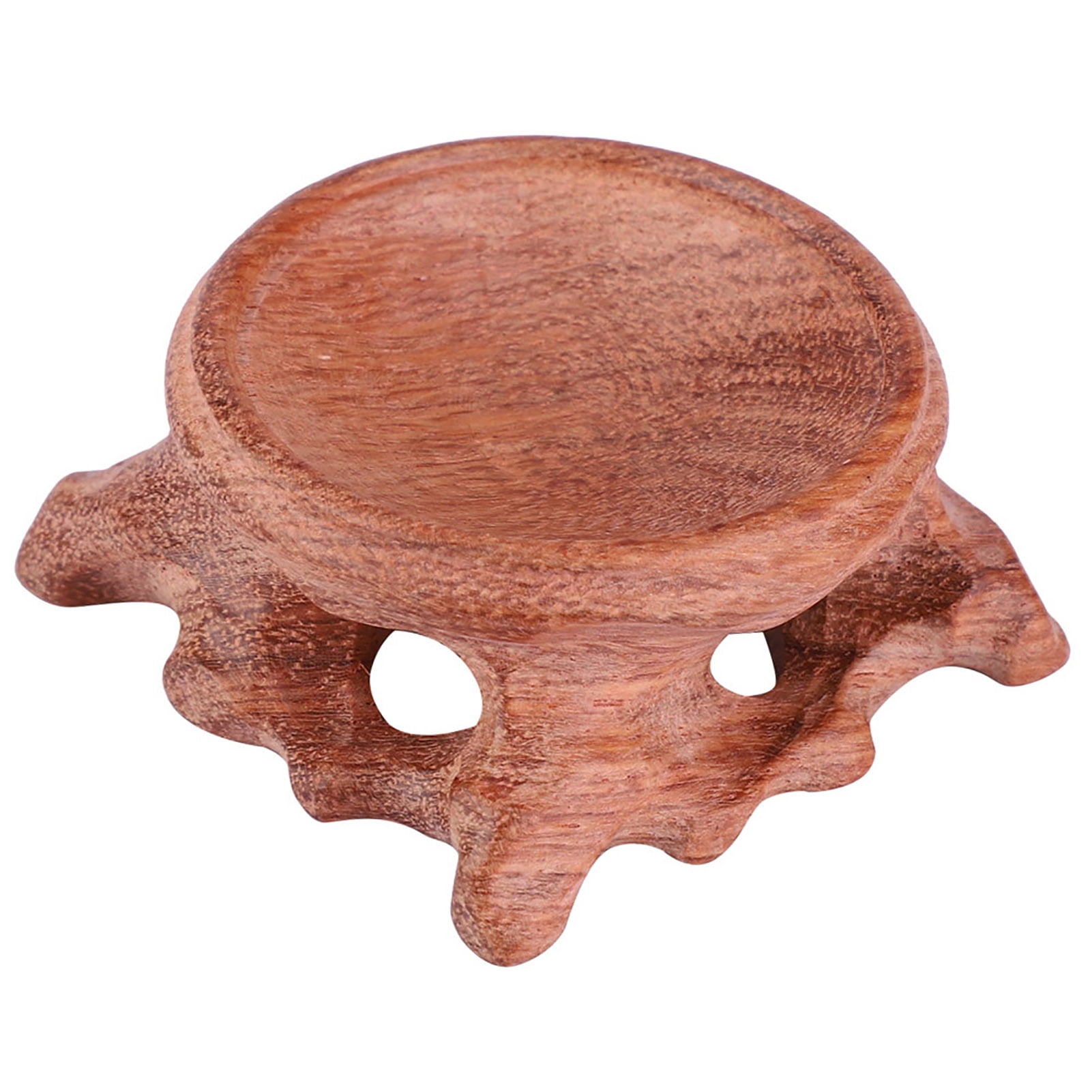 Elowen Wooden Stand Delicate Crystal Ball Base Play With Walnut Piece ...