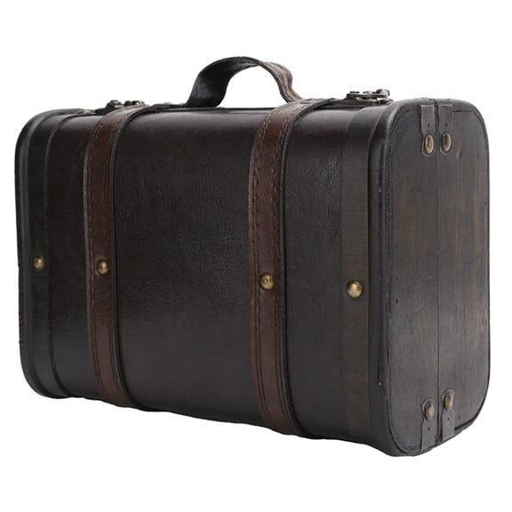 Elowen Wooden Suitcase Decoration Vintage Retro Suitcase Wooden Storage Box Studio Decoration Window Display Photography Props Suitcase