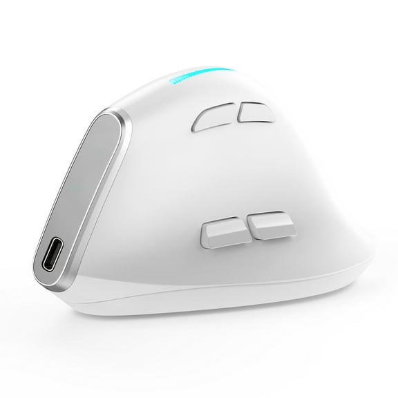 Elowen gaming mouse Programmable ZELOTES F-36 Wireless vertical 2.4G mouse full color light 8 key programming five movement speed game mouse built-in 730mah lithium battery White