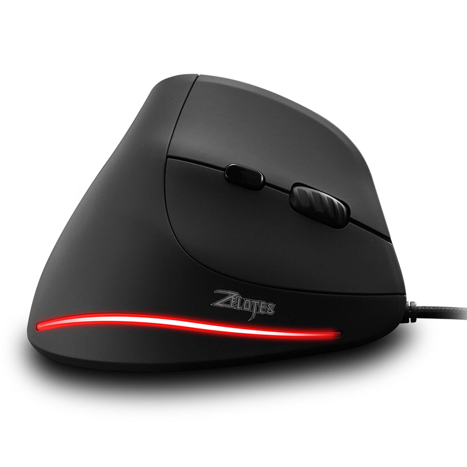 Elowen mouse Computer T-20 Mouse Wired Vertical Mouse Ergonomic Rechargeable 4 7200 Movement Speed Optional Portable Gaming Mouse for Laptop PC Computer