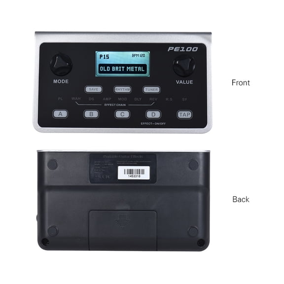 Elowen multi effects pedal Processors PE100 Portable Multi-effects Processor Guitar Effect Pedal 39 Effects 40 Drum Patterns 10 Metronomes Tap Tempo