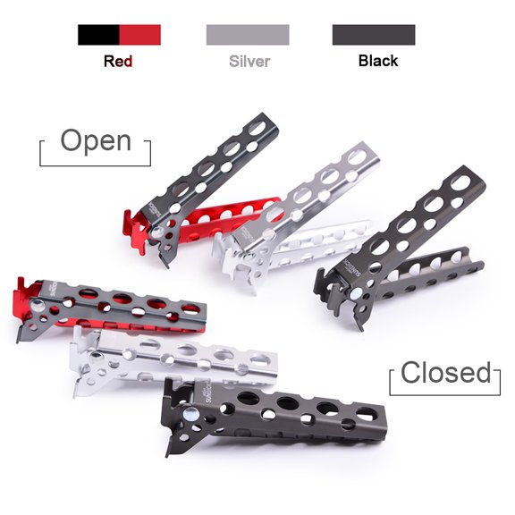 Elowen pot lifterPot Clamp Pot Lifter Cooking Gripper Camping Cookware Dish Holder Aluminum Alloy Hollow Carved Design Lightweight Rustproof Folding Handle for Safe Cooking