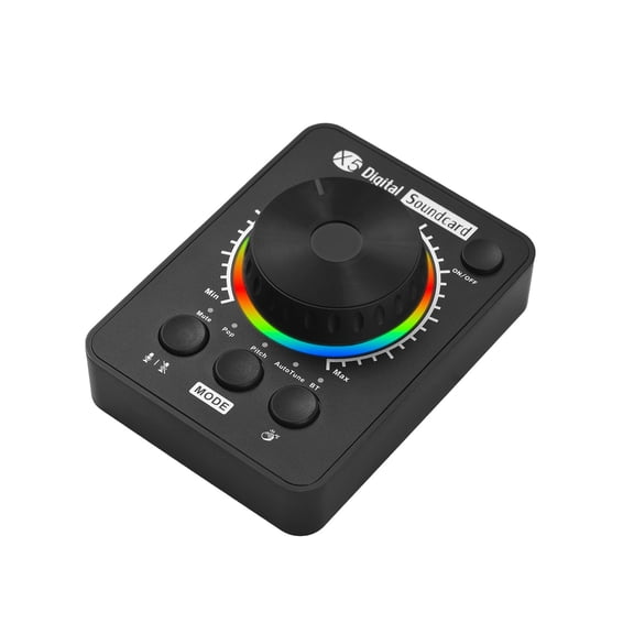 Elowen sound card for pc External External Sound Card Live Streaming Sound Card Professional Desktop Live Streaming Sound Board for PC Phone Laptops Supports BT Music Input Accompany USB Multimedia