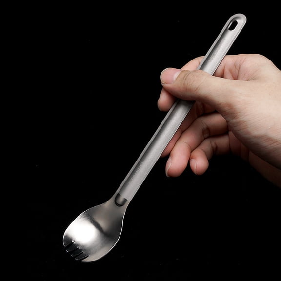 Elowen titanium spork Spoon Titanium Long Handle Spoon Cutlery for Outdoor Camping Backpacking Picnic