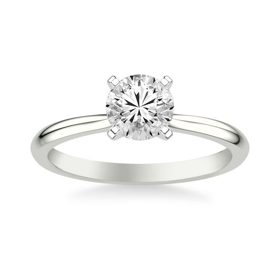 Eloya Jewel 1.5 Ct Round Cut Lab Created Diamond Ring - 14K White Gold Plated Engagement Ring for Women - Stunning Solitaire Design - Perfect Proposal Ring - Beautiful Gift for Anniversaries