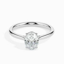 Eloya Jewel 1.7 Ct Lab Created Diamond Oval Cut Engagement Ring - 14K White Gold Plated - Prong Setting - Stunning Wedding Ring for Women - Perfect for Proposals, Anniversaries, and Gifts for Her