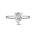 thumbnail image 1 of Eloya Jewel 14K White Gold Plated 1.81 Ct Pear Cut Moissanite Ring - Elegant Eternity Engagement Jewelry for Women - Stunning Wedding Proposal Moissanite Ring Gift for Her - Anniversary Gifts, 1 of 3