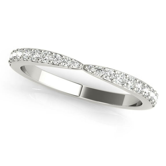 Eloya Jewel 14K White Gold Plated 2 Ct Round Cut Eternity Band Moissanite Ring - Simple Dainty Moissanite Ring for Women - Prong Setting - Moissanite - Engagement Wedding Ring for Women
