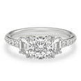 thumbnail image 1 of Eloya Jewel 2.02 Ct Cushion Cut Moissanite Engagement Ring - Glxyzous Halo with Accent - Exquisite Stone - 14K White Gold Plated Ring - Wedding Ring for Her - Ideal for Celebrate, 1 of 3
