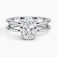 thumbnail image 1 of Eloya Jewel Elegant 2.24 Ct Oval Cut Moissanite Engagement Ring - 14K White Gold Plated Prong Setting Weeding Rings - Ideal for Weddings Anniversary and Special Gifts for Women, 1 of 3