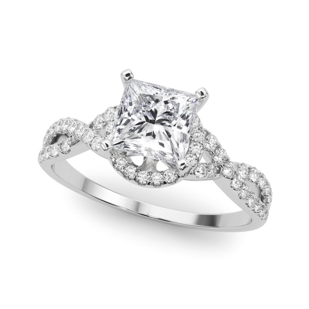 Eloya Jewelry 1.5 Ct Moissanite Engagement Ring - Princess Cut in ...