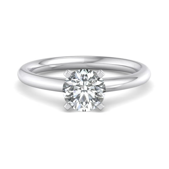 Eloya Jewelry 1.5 Ct Round Cut Moissanite Ring - 14K White Gold Plated Ring - Women's Jewelry for Engagements, Anniversary, and Birthdays - Thoughtful Gift - Timeless and Beautiful Design