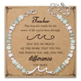 thumbnail image 1 of Elphaba Galinda Amazonite Wave Bracelets for Teacher - Appreciation Inspirational Gifts for Teachers - Birthday Christmas Day Office Gifts for Coworker, 1 of 7