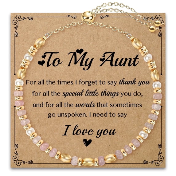 Elphaba Galinda Bracelet Gifts for Women: Healing Natural Stone Bracelets for Aunt - Mother's Day Christmas Birthday Jewelry Gift for Auntie