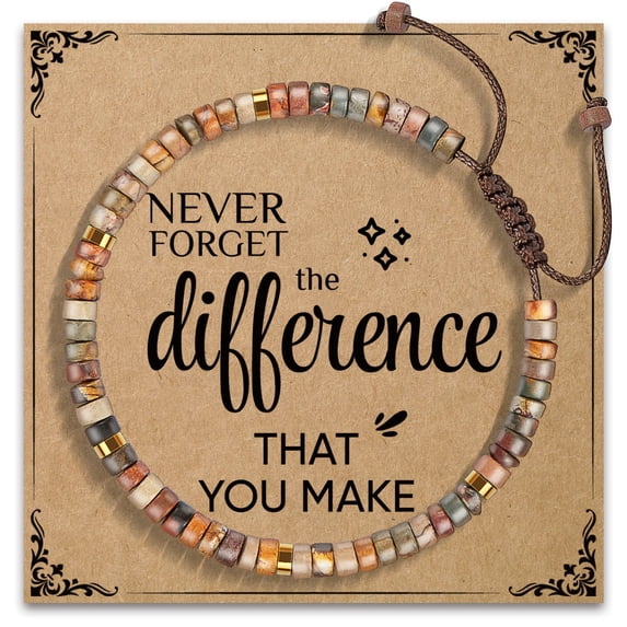 Elphaba Galinda Coworker Gifts for Women Funny Cool Co Worker Gifts for Christmas Birthday Unique Red Creek Jasper Beads Bracelets
