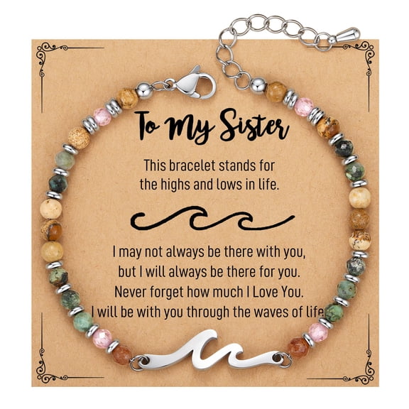 Elphaba Galinda Friend Gifts for Women, Unique Birthday Gifts for Women, Sister Gift from Sister, Wave Bracelet, Christmas Graduation Mothers Day Gift for Her, Bestie Friendship Bracelets
