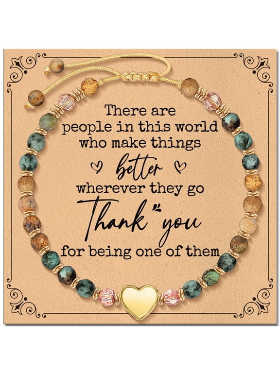 Inspirational Bracelets Gifts for Women: Healing Natural Stone Beads Bracelets - Birthday Mothers Day Gifts Thinking of you Get Well Soon Gift for Women Friends Sister Mom