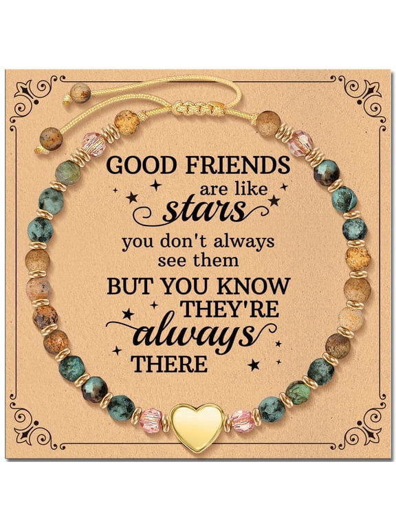 Inspirational Bracelets Gifts for Women: Healing Natural Stone Beads Bracelets - Birthday Mothers Day Gifts Thinking of you Get Well Soon Gift for Women Friends Sister Mom