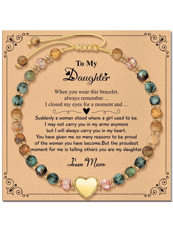Inspirational Bracelets Gifts for Women: Healing Natural Stone Beads Bracelets - Birthday Mothers Day Gifts Thinking of you Get Well Soon Gift for Women Friends Sister Mom