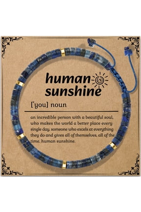 Inspirational Gifts Bracelets for Women: Healing Natural Lapis Lazuli Stone Bracelets with Positive Affirmations for Friends Coworkers Employee Boss Lady Manager Colleague