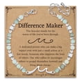 thumbnail image 1 of Elphaba Galinda Inspirational Gifts Wave Bracelets for Women: Amazonite Bracelet for Christmas Birthday Mother's Day for Mom Friend Sister Bestie Aunt Teacher Appreciation Office Gifts for Coworkers, 1 of 7