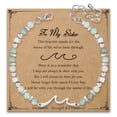 thumbnail image 1 of Elphaba Galinda Inspirational Gifts Wave Bracelets for Women: Healing Amazonite Bracelets with Positive Affirmations - Get Well Soon Gift for Mom Aunt Daughter Best Friends Sister Coworker, 1 of 7