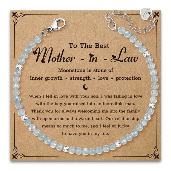 Elphaba Galinda Mother in Law Gifts from Daughter in Law - Moonstone Bracelet Gift for Mother's Day Christmas Birthday Present for Future Mother in Law