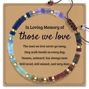 Elphaba Galinda Sympathy Gifts for Loss of Loved One: Natural Rainbow Stone Bracelet as Memorial Bereavement Condolence Funeral Gifts - In Memory of Grand paren