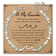 thumbnail image 1 of Elphaba Galinda Wave Gifts for Women Amazonite Bracelets: Unique Appreciation Office Gifts for Coworkers - Farewell Gift for Employees, 1 of 7
