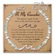 Elphaba Galinda Wave Gifts for Women Amazonite Bracelets: Unique Appreciation Office Gifts for Coworkers - Farewell Gift for Employees