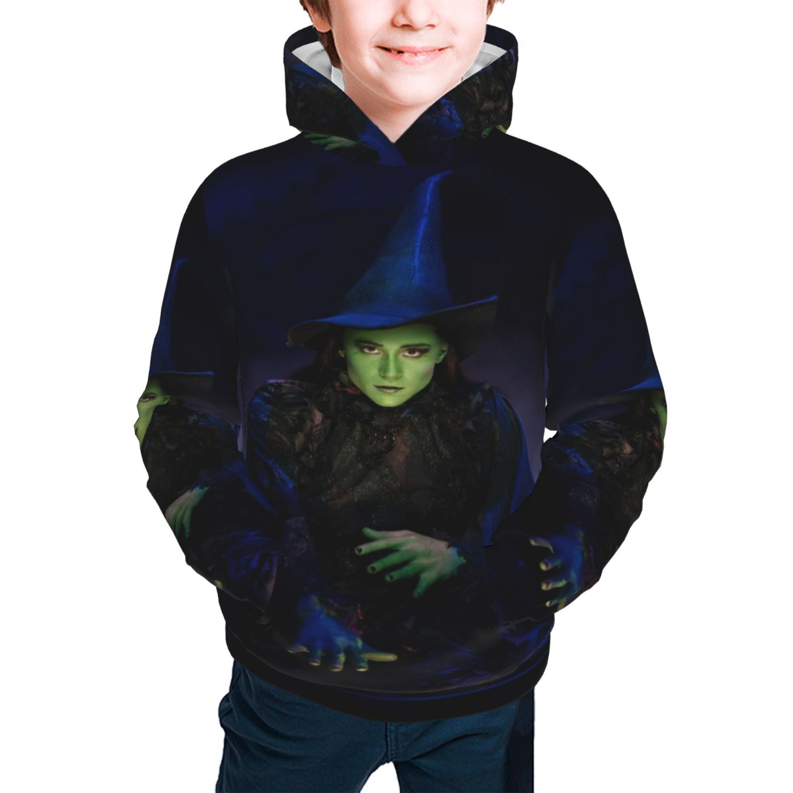 Elphaba Hoodie Boys Girls 3d Graphic Hoodies Novelty Hooded Pullover