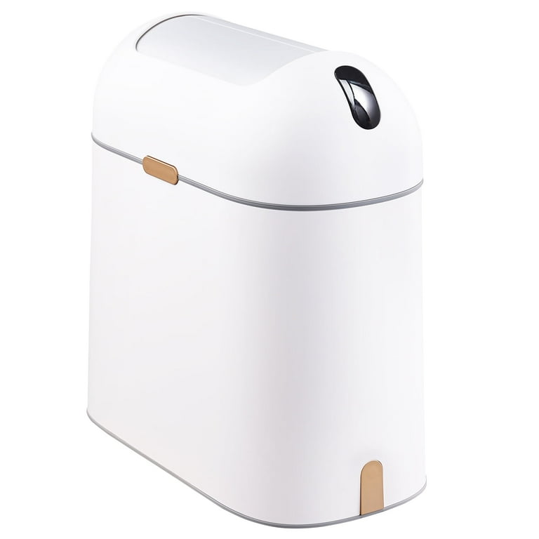 ELPHECO Motion Sensor Bathroom Trash Can, 2.5 Gallon Waterproof Trash Bin with Butterfly Lid, Bathroom Waste Basket Garbage Bin for Bedroom Kitchen