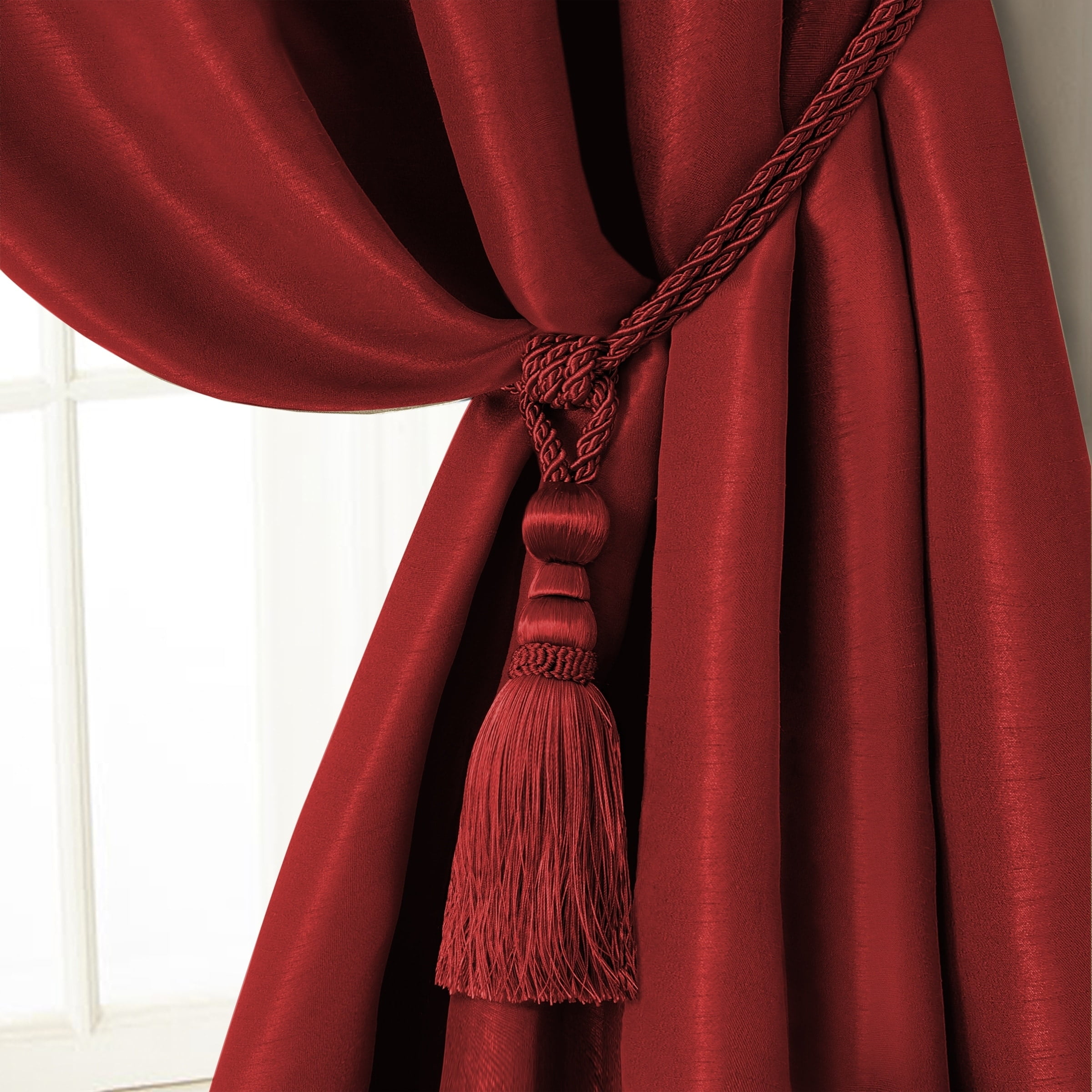 Amelia Red Polyester Tassel Drapery Tieback