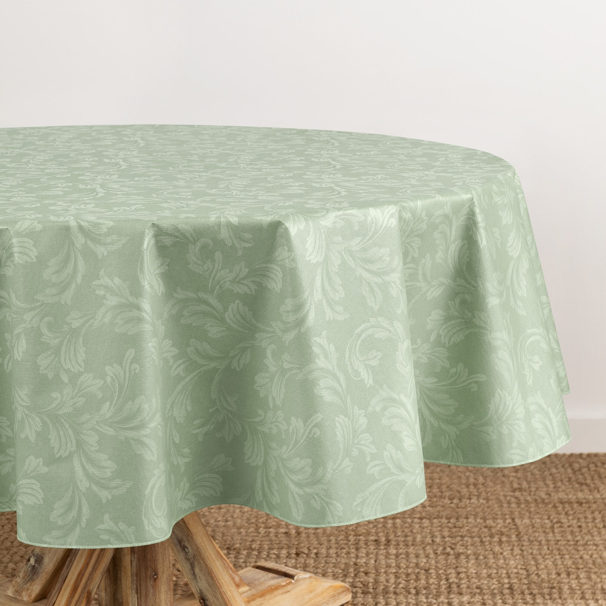 Elrene Camile Floral Scroll Damask Pattern Vinyl Indoor/Outdoor