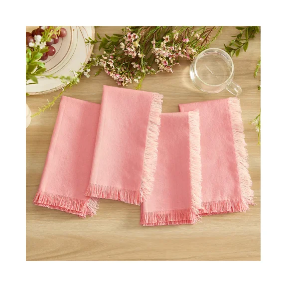 Elrene Chambray Solid Color Fabric Napkin, Set of 4