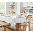 thumbnail image 1 of Elrene Elegance Plaid Jacquard Woven Tablecloth White 60" w x 120" l Oblong, 1 of 5