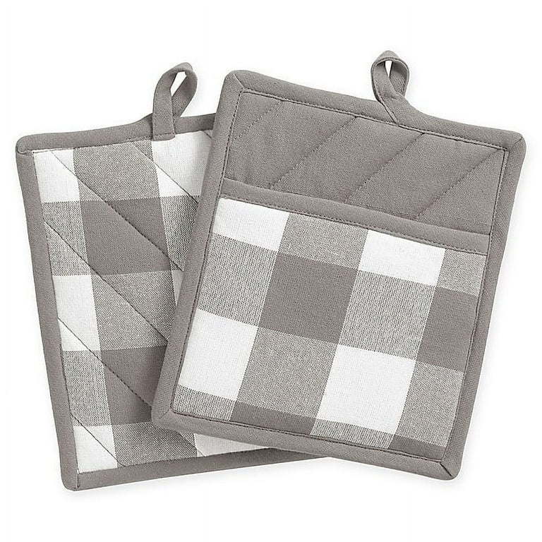 Black Checked Pot Holders 