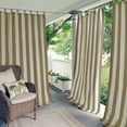 thumbnail image 1 of Elrene  Highland Stripe Indoor/ Outdoor Single Curtain Panel Natural 95 Inches, 1 of 4