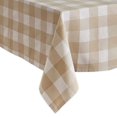 thumbnail image 1 of Elrene Home Fashions Farmhouse Living Buffalo Check Tablecloth, 60" x 120", Tan/White, 1 of 7