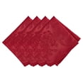 thumbnail image 1 of Elrene Home Fashions Poinsettia Elegance Jacquard Holiday Napkins, Set of 4, Red, 17" x 17", 1 of 4