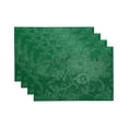 thumbnail image 1 of Elrene Home Fashions Poinsettia Elegance Jacquard Holiday Placemat, Green, 13" x 19", 1 of 4