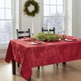 thumbnail image 1 of Elrene Home Fashions Poinsettia Elegance Jacquard Holiday Tablecloth, Red, 60" x 84" Rectangle, 1 of 3