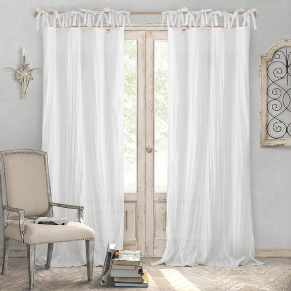 Elrene Jolie Tie-top Curtain Panel