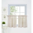 thumbnail image 1 of Elrene Linen Stripe Rod Pocket Sheer Kitchen Tier Set of Two, 1 of 5