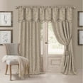 thumbnail image 1 of Elrene Home Fashions Mia Jacquard Scroll Blackout Window Curtain, Natural, 52" x 95", 1 of 5